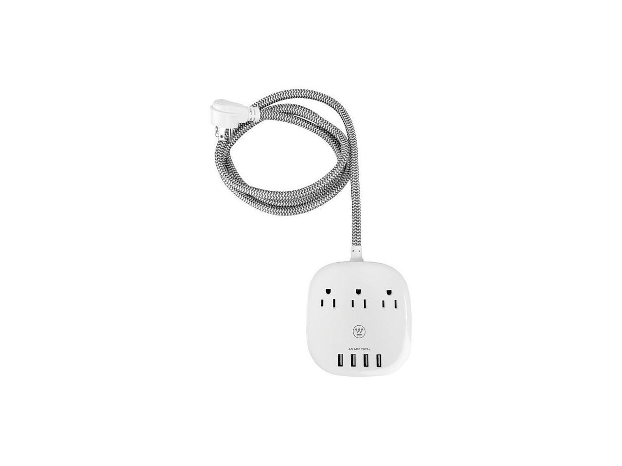 REGLETA 3TOMAS + 4 USB BL # 96026