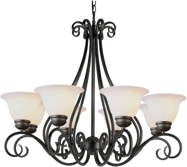 CHANDELIER 8L/E26 32"X26"#6398-1 ROB