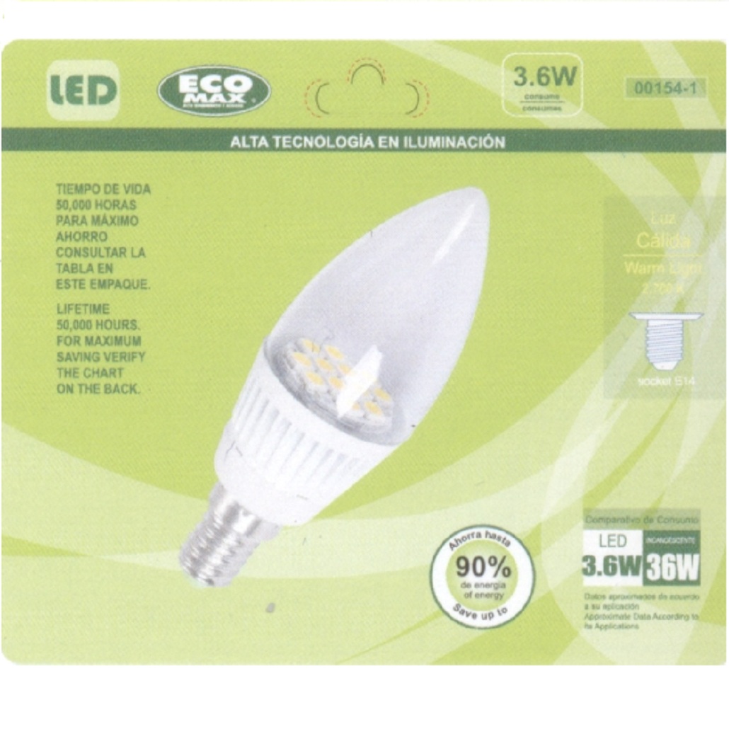 BOMB.LED TORP.3.6W/E14 #154-11(X)