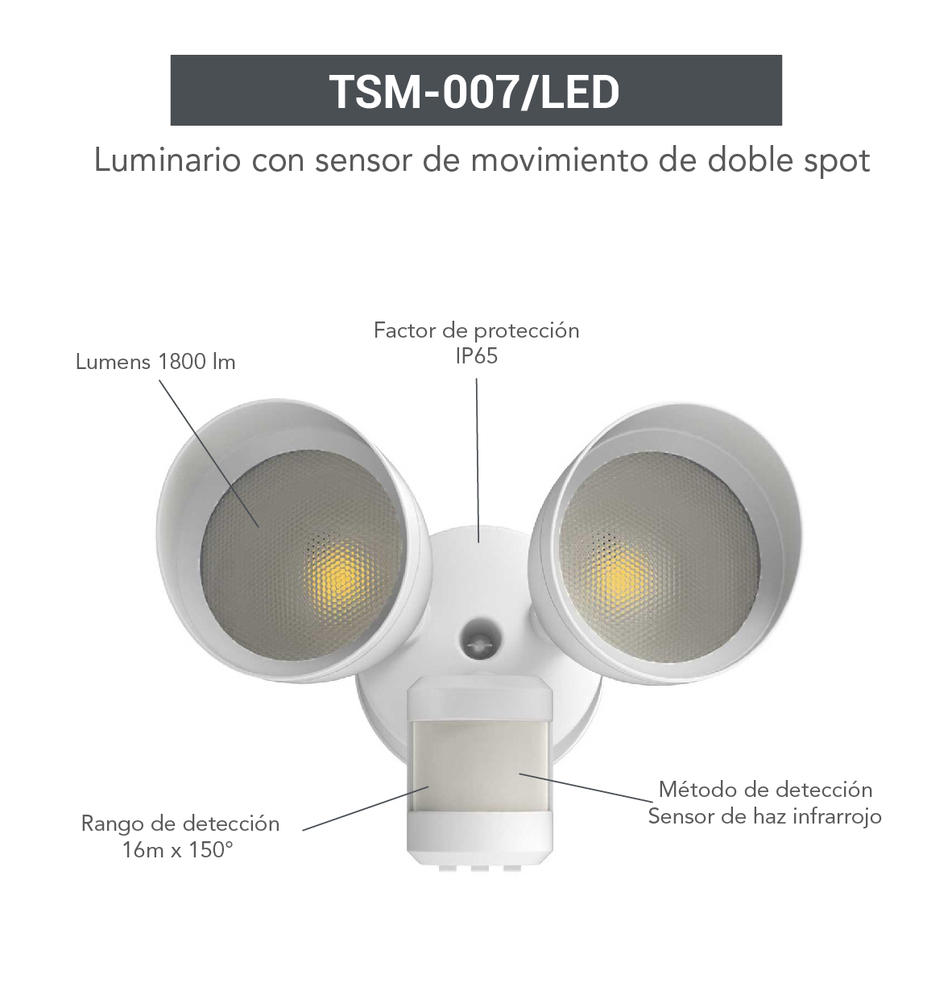REFL.DOB.C/SENSOR 2*10W/30K #TSM-007/LED
