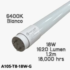 TUBO LED PLAST.18W/T8 # A105-T8-1200PC/EL-1715