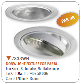 OJO B.P/PAR38 #7333WH(X)