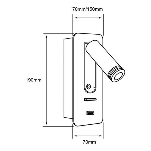 L.PARED USB/3.4W # 3TLLED2053MV30B - Imagen 3