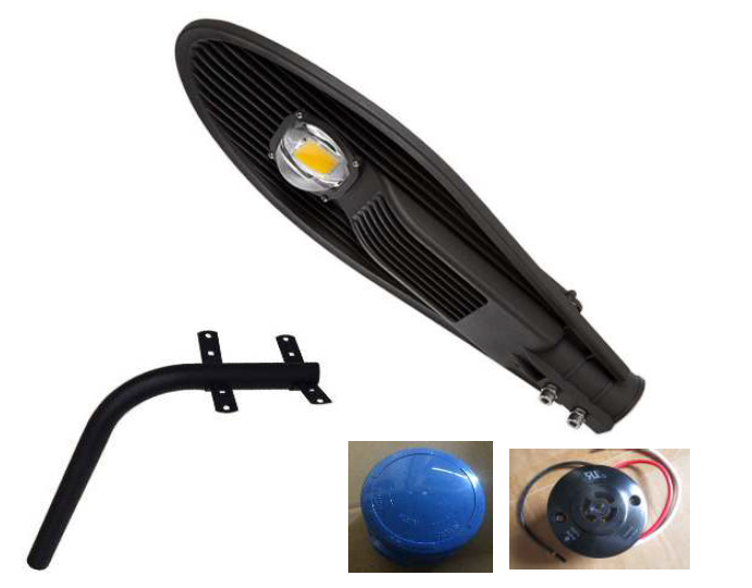 LUM T-COBRA C/ FOT-BRAZO 50W/4000LM/65K# EL-1873/EL-1912