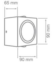 L.PARED CUAD 9W/135LM/30K#09HLED1157MV30N - Imagen 2