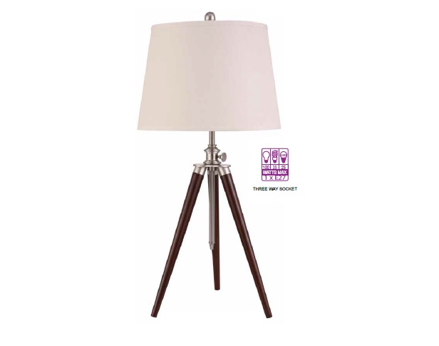 L.MESA TRIPO MADERA 1XE27#CT0012TL-1SC/RD