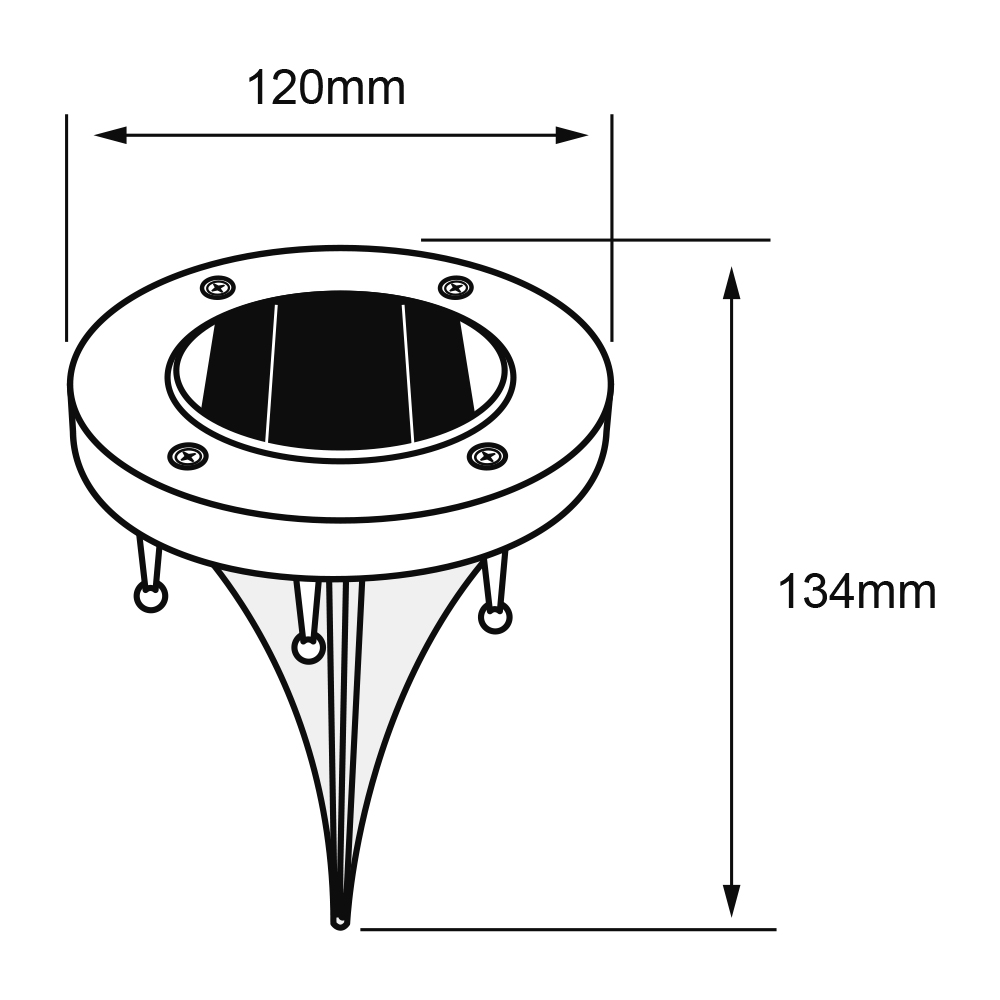 L.PISO SOLAR 0.08W/10LM/30K #0SOLLED12VD30S - Imagen 3