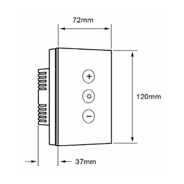 DIMMER TACTIL/WIFI 10A/200W#TDSWI1MVBTCW - Imagen 2