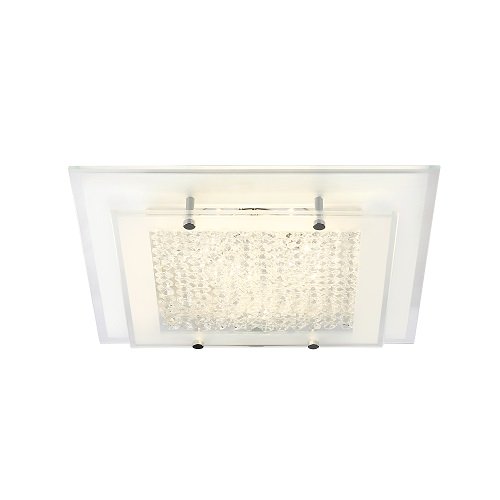 PLAFON CRISTAL CUAD 18W/30K 40*40*7CM# 31023A