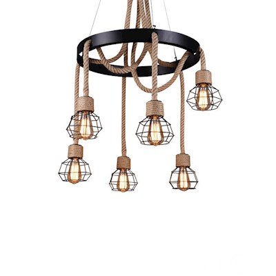 L.COLG METAL+MECATE 6L/E27 NE # P9137-6BLACK