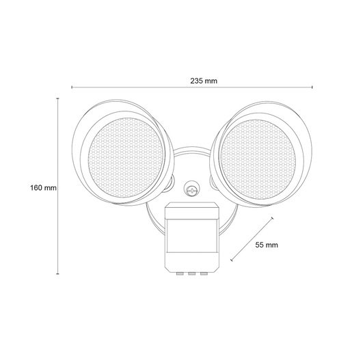 L.PARED C/SENSOR 2X10W/1800L/CCT/IP65 # TSM-007/LED-S - Imagen 3