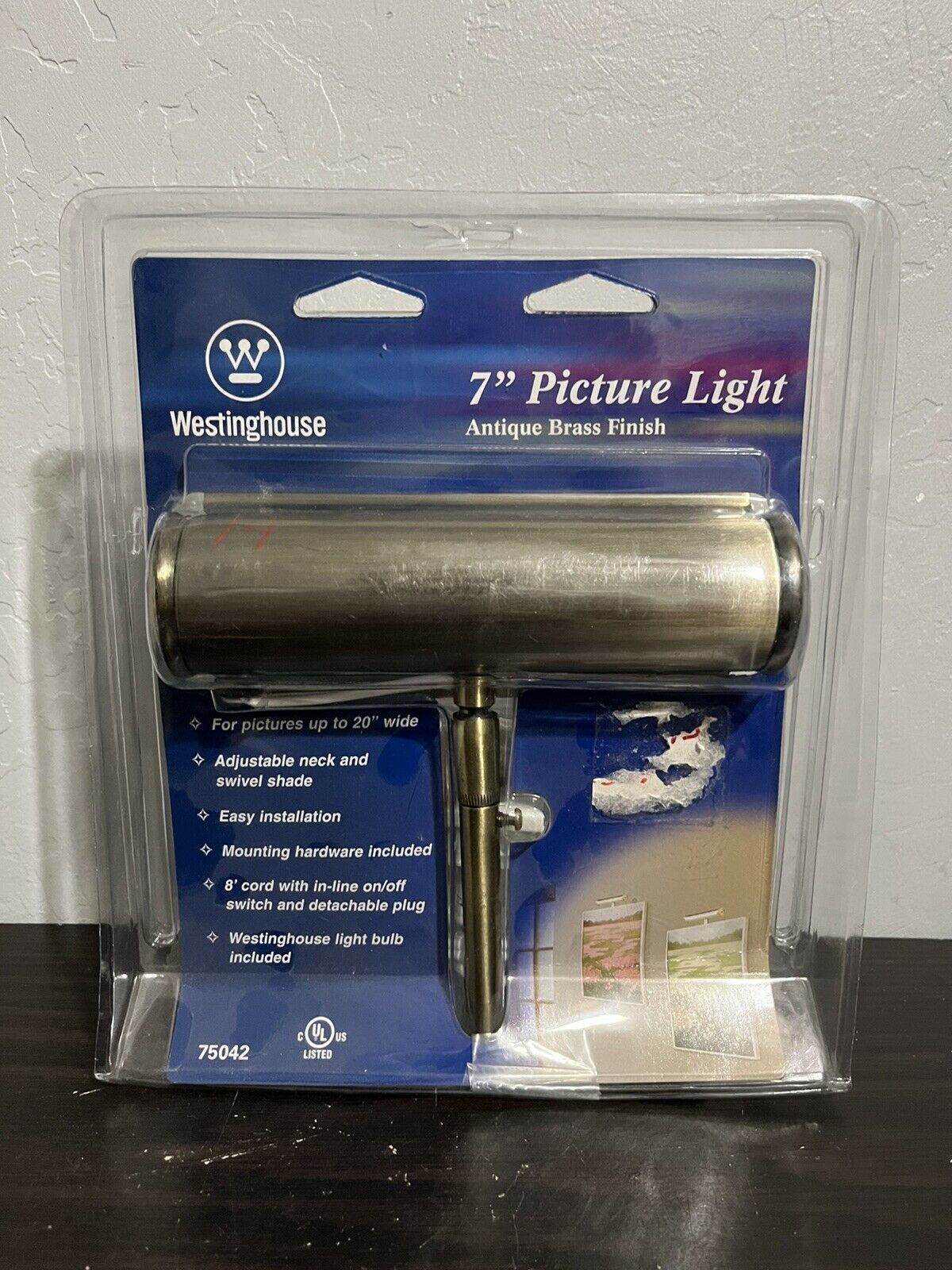 L.PARED P/CUADRO 18CM 1XE27 25W BR # 75042