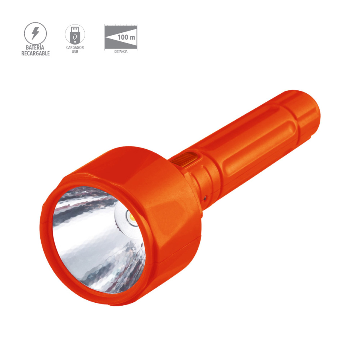 LINTERNA RECARGABLE 1W/70LM-90LM/65K 100MTS# LT80190NA