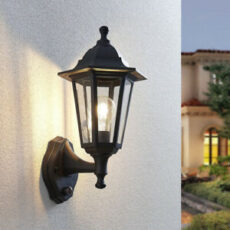 FAROL PARED C/SENSOR 1XE27 NE #56034A-BK