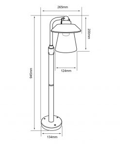 MINIPOSTE 1LXE27 95CM #H-3423/BA - Imagen 2