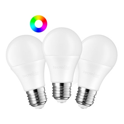 BOMBILLO SMART KIT3 8W/800LM/RGB# KITA19RGBTCW3P