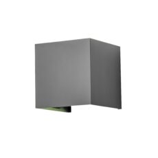 L.PARED CUBO 12W/LM/60K/IP44 GRIS 10X10CM #50145A-GY
