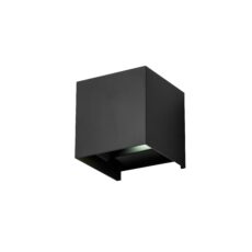 L.PARED CUBO 12W/LM/60K/IP44 NE 10X10CM #50145A-BK