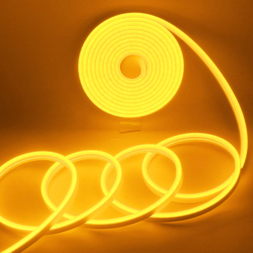 CINTA LED FLEX NEON AMARILLO 5MTS 8W #SL-NLS-LMYL+ADP