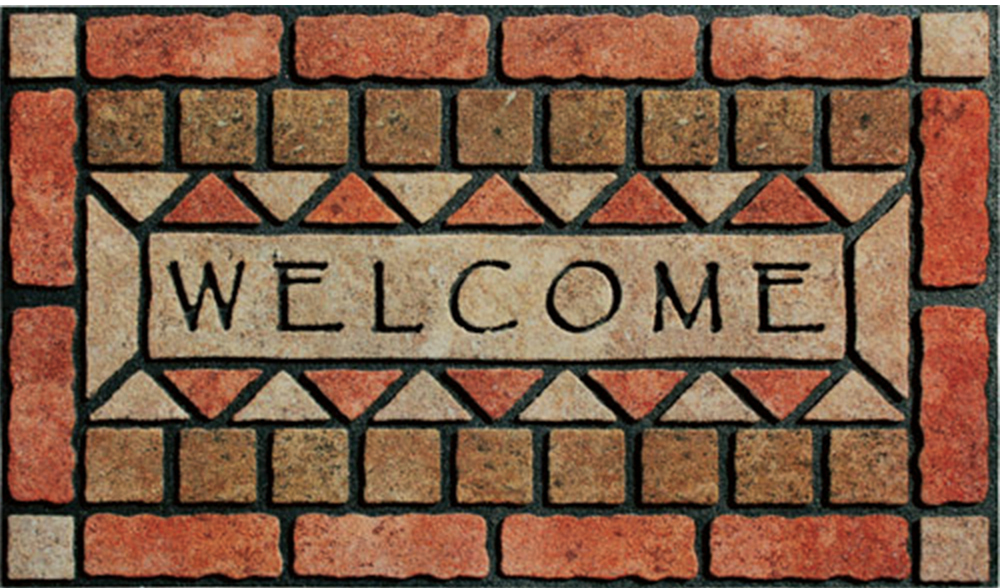 ALFOMBRA EXTERIOR 45X75CM WELCOME STONES #AP-892-4018F