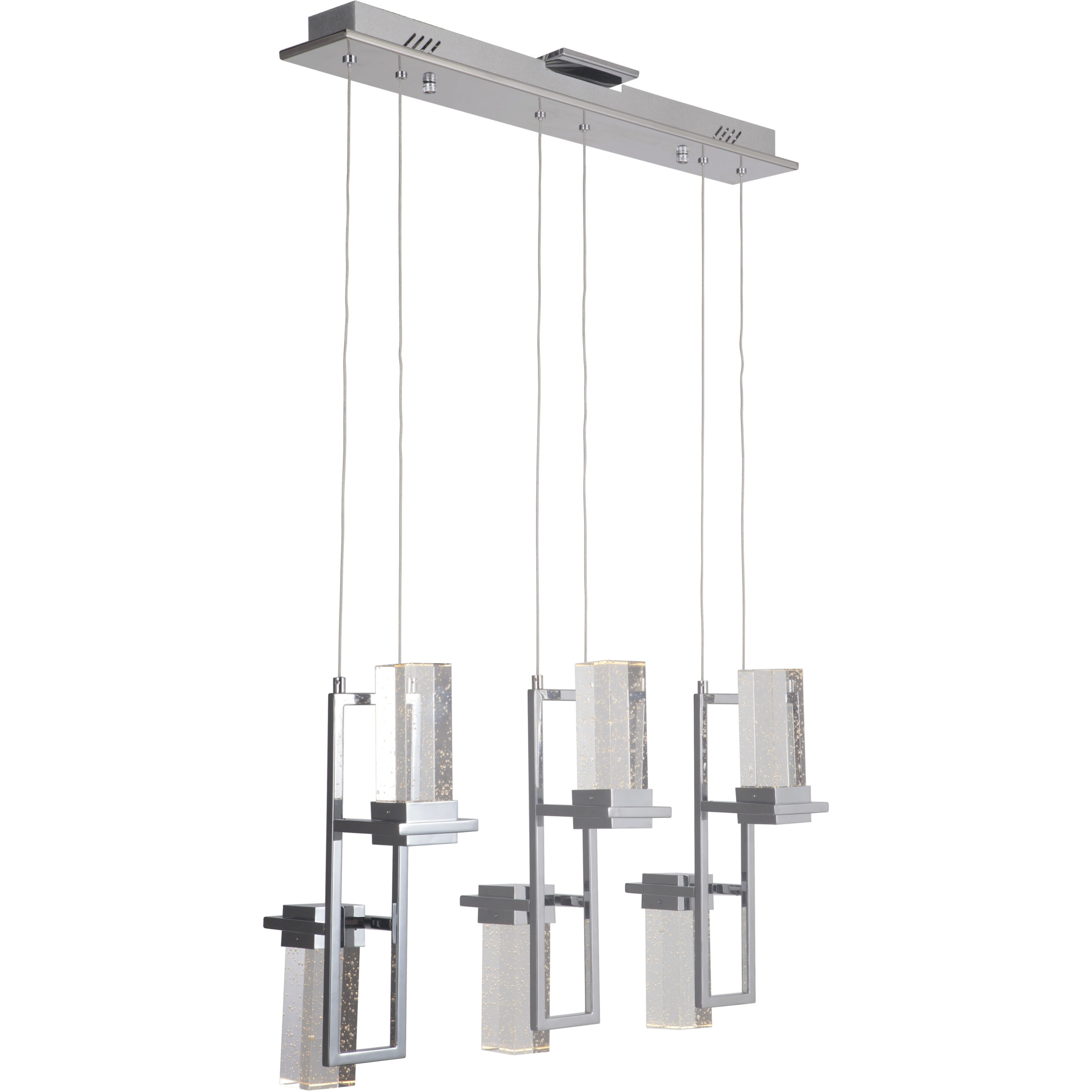 L.COLGANTE BURBUJAS 6L/8058LM/30K CHROME #P782CH6-LED