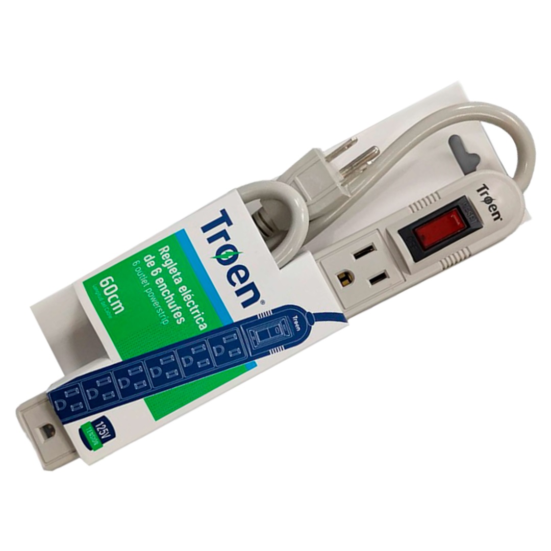 REGLETA 6TOMA/125V GRIS # ETR-S1403