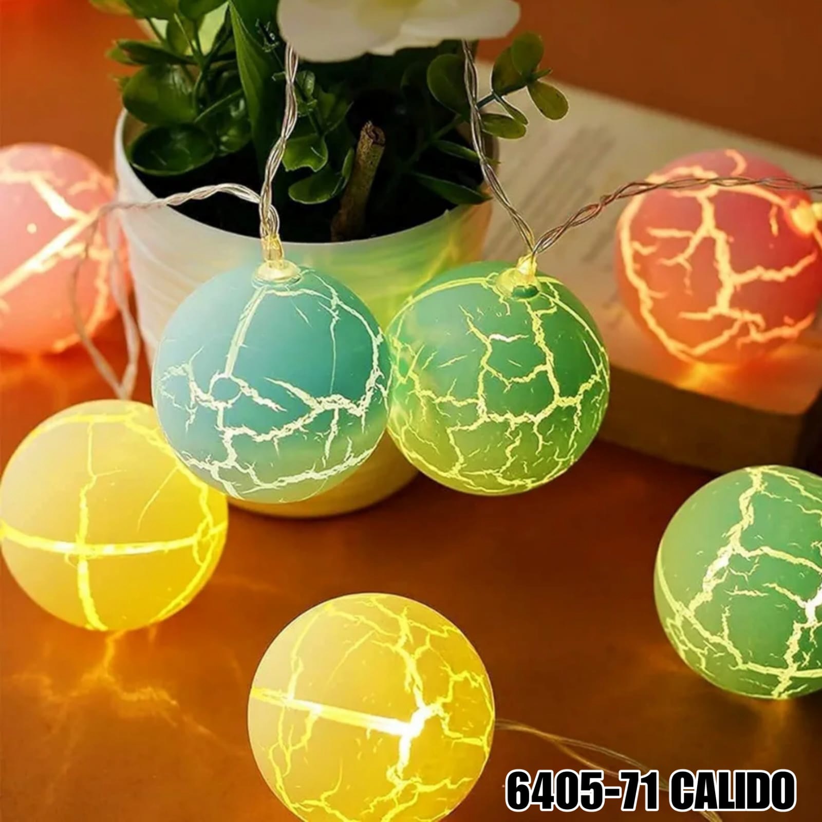 EXTENSION NAVIDEÑA BOLAS CRACK COLORES 30K # 6405-71