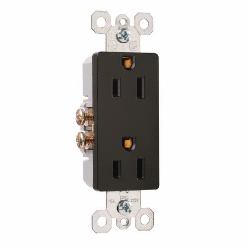 TOMACORRIENTE DOBLE 15A/125V # 885BK/885TRBK