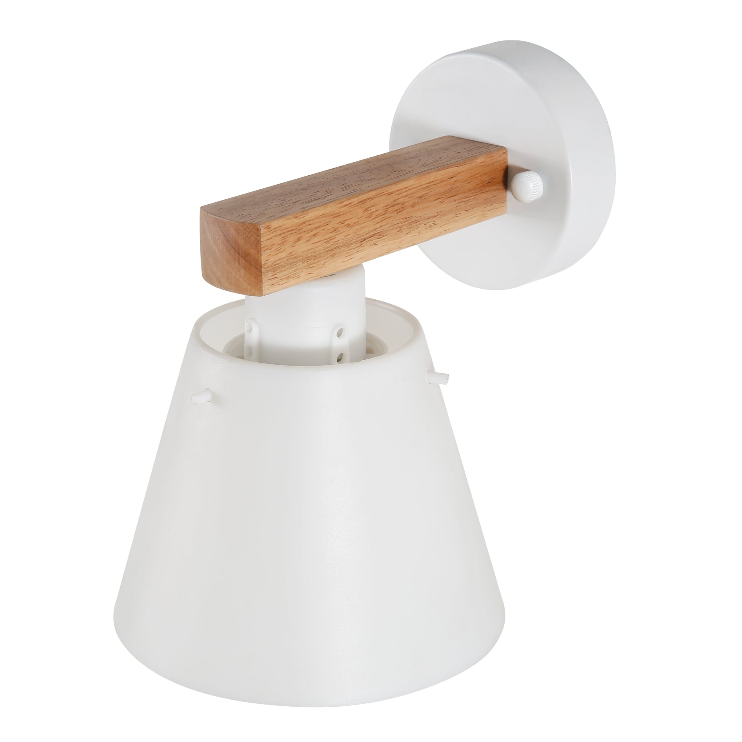L.PARED BL/MADERA 20X14.5X20CM 1XE27 #26780A-WH