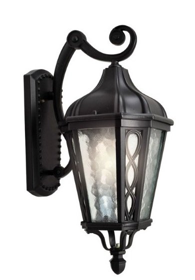 FAROL PARED NEGRO 1XE27 UL #8052W-BK