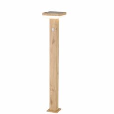 MINIPOSTE SOLAR SMART CUADRADO 5.8W/240LM/30K MADERA # 189027FSL-LEDWW-WD