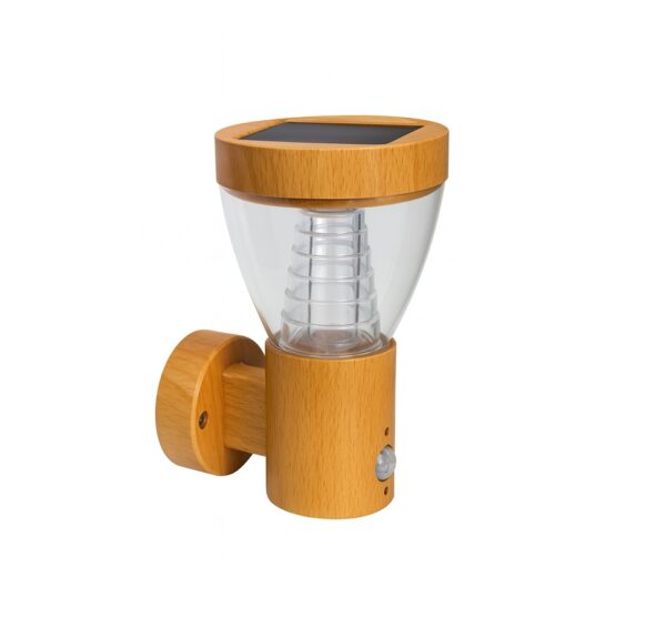 APLIQUE SOLAR SMART REDONDO 5.8W/240LM/30K MADERA#189028WSL-LEDWW-WD