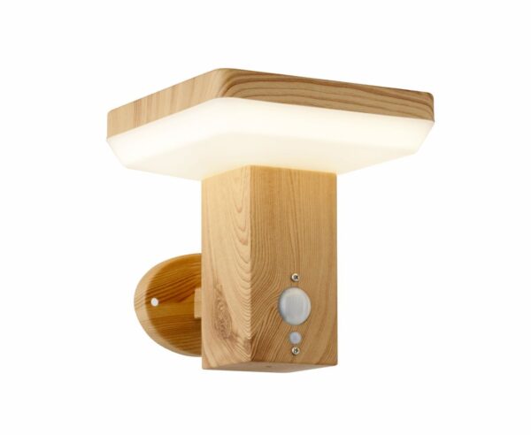 APLIQUE SOLAR SMART CUADRADO 5.8W/240LM/30K MADERA#189027WSL-LEDWW-WD