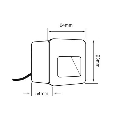 LAMPARA ESCALERA 2W/50LM/30K 9.4X9.3X5.4CM#HLED-907/30/G - Imagen 3