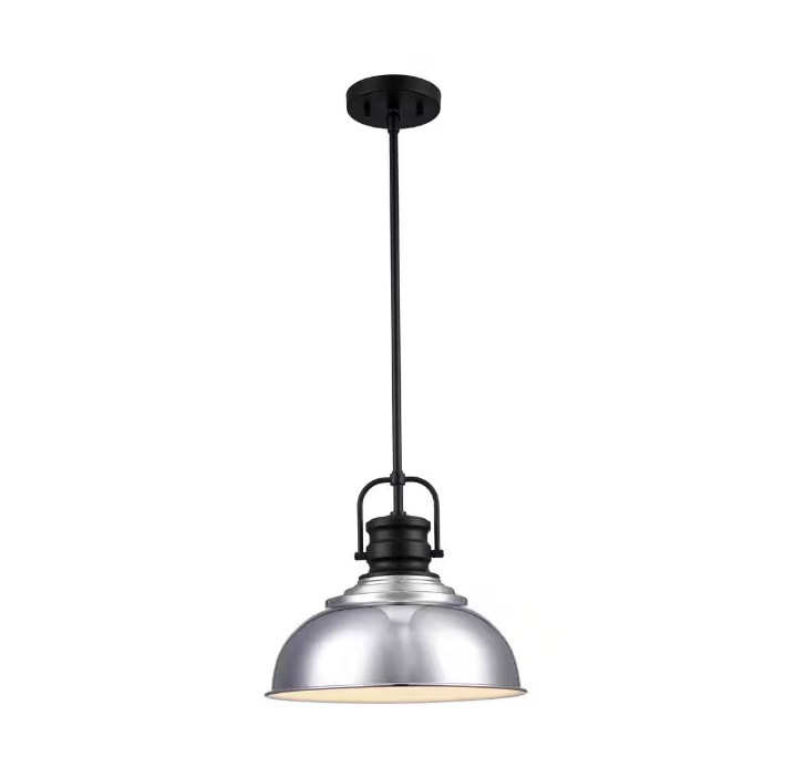 LAMPARA CAMPANA CHROME 1XE27 33X32CM MAX 1.27MTS # 1005751303