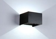 LAMPARA PARED CUBO 12W/30K # 50145B-BK