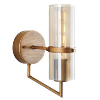 LAMPARA PARED 1LXE27 DOR/AMBAR #26710A