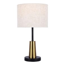 LAMPARA MESA 1XE27 20X50CM DOR/NE# DI-246-BK-Z