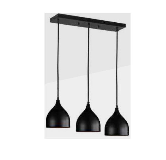 LAMPARA BARRA 3XE27 METAL/NE/DOR 35CX900CM #  CV0720B-3BK