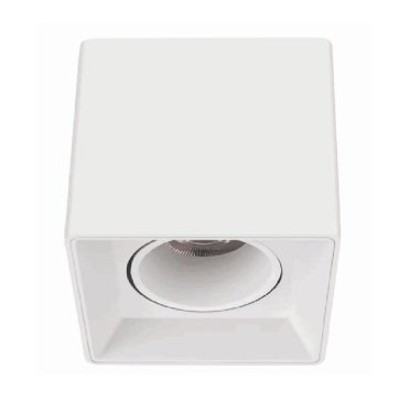 LAMPARA CUBO 1XGU10 PC 9.6X10CM# DWL-03-PWH-Z