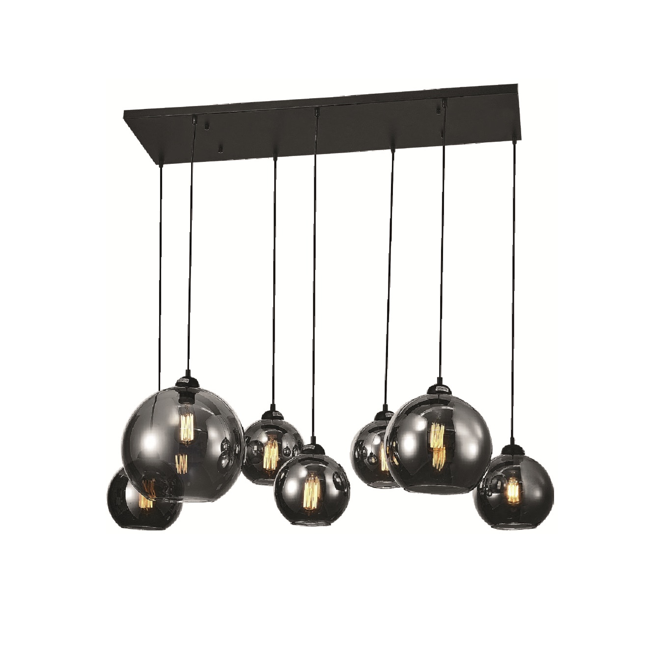 COLGANTE 7XE27 120X40X120CM NE # DI-58-BK-Z