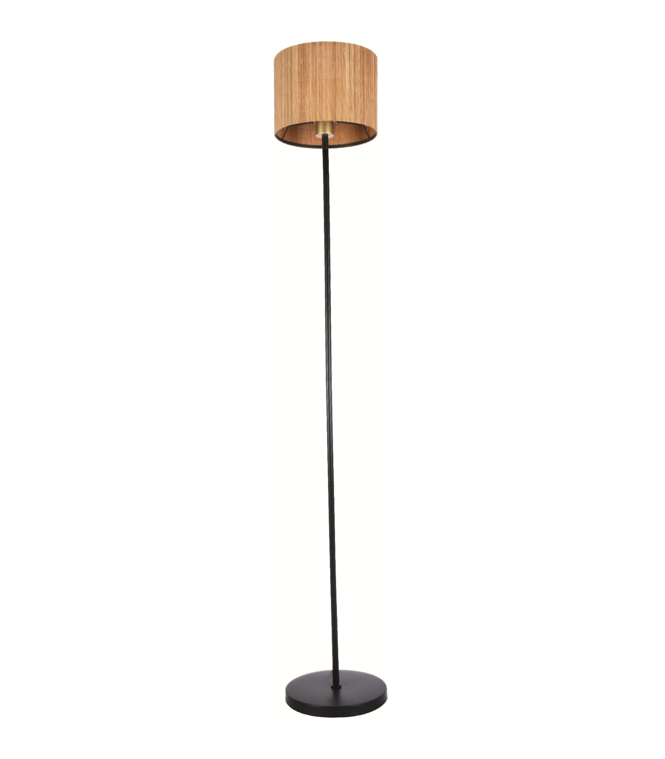 LAMPARA PIE 1XE27 25X145CM NE/BAMBOO#DI-240-BK-Z