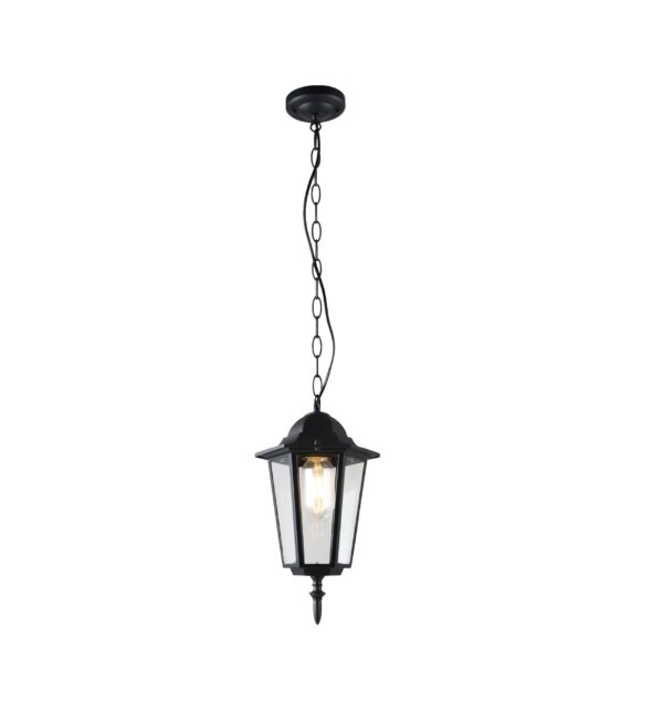 FAROL COLGANTE 1XE27 17X28CM NE # OTD-43-HBK-Z