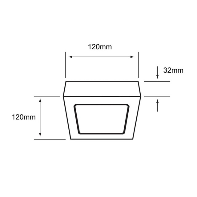PANEL CUAD SUPER 6W/350LM/100G/15HRS/30K 11X2.4CM #6PTLLEDC30MVN - Imagen 2