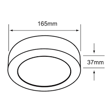 PANEL REDONDO SUPERFICIAL 12W/800LM/100G/15HRS/30K 16X2.4CM #12PTLLEDR30MVN - Imagen 2