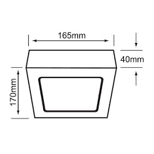 PANEL CUAD SUPER 12W/720LM/100G/15HRS/65K 16X2.4CM #12PTLLEDC65MVN - Imagen 3
