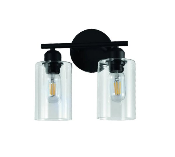 LAMPARA BAÑO 2XE27 27X17CM #DI-30-BK-Z