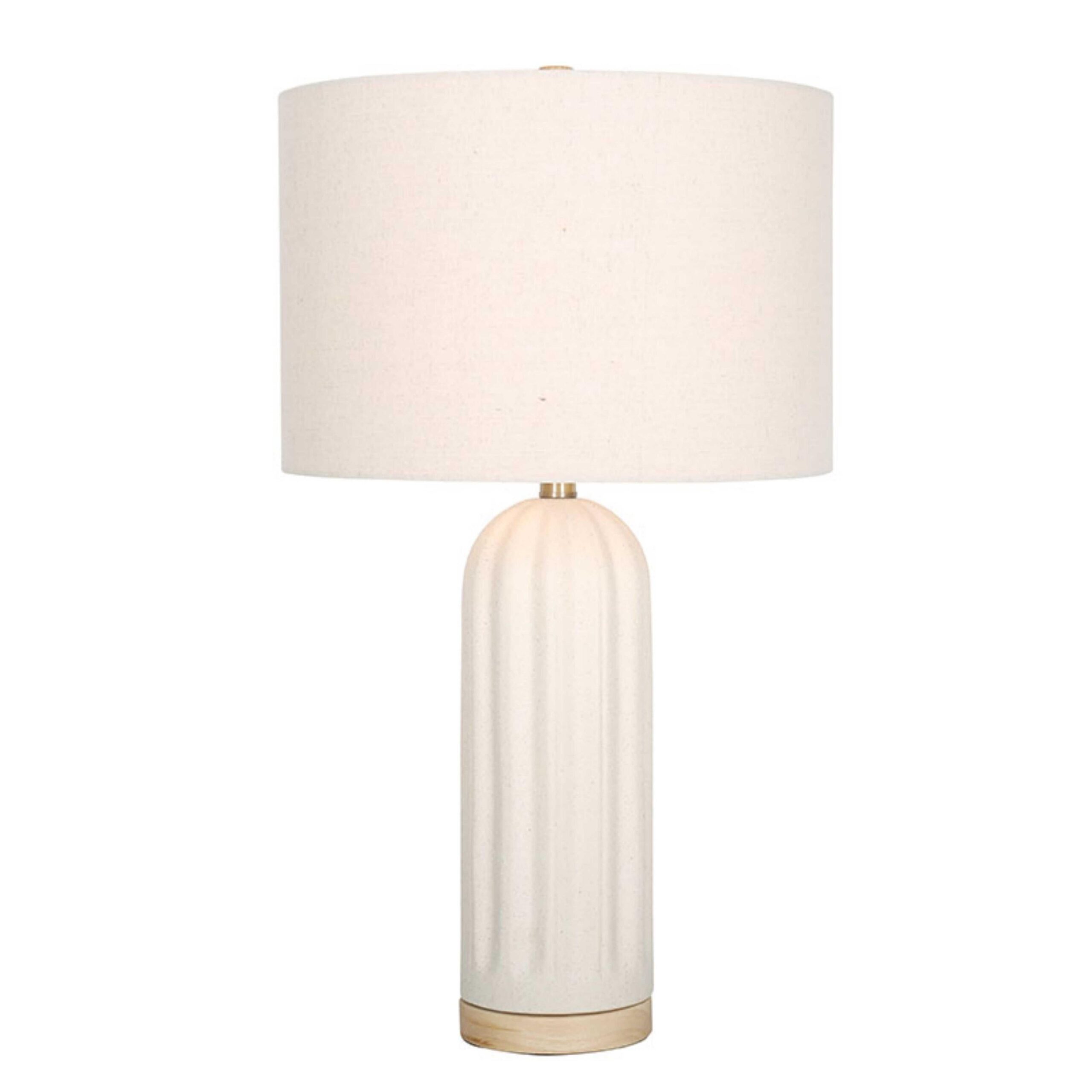 LAMPARA MESA CERAMICA CREMA 1XE27 # 211288T-1CRM