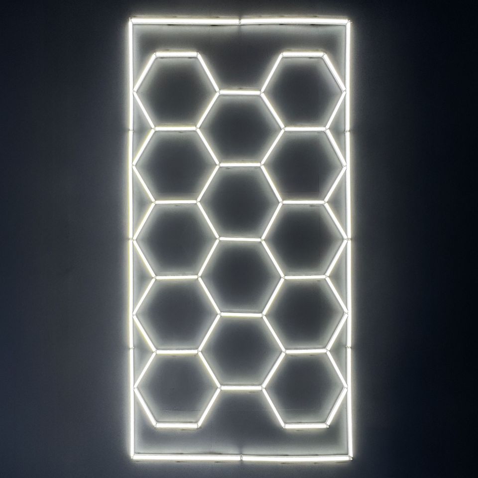 LAMPARA EXAGONAL 484X243X3.8CM 610W/67100LM/40K #HP-LED-KIT