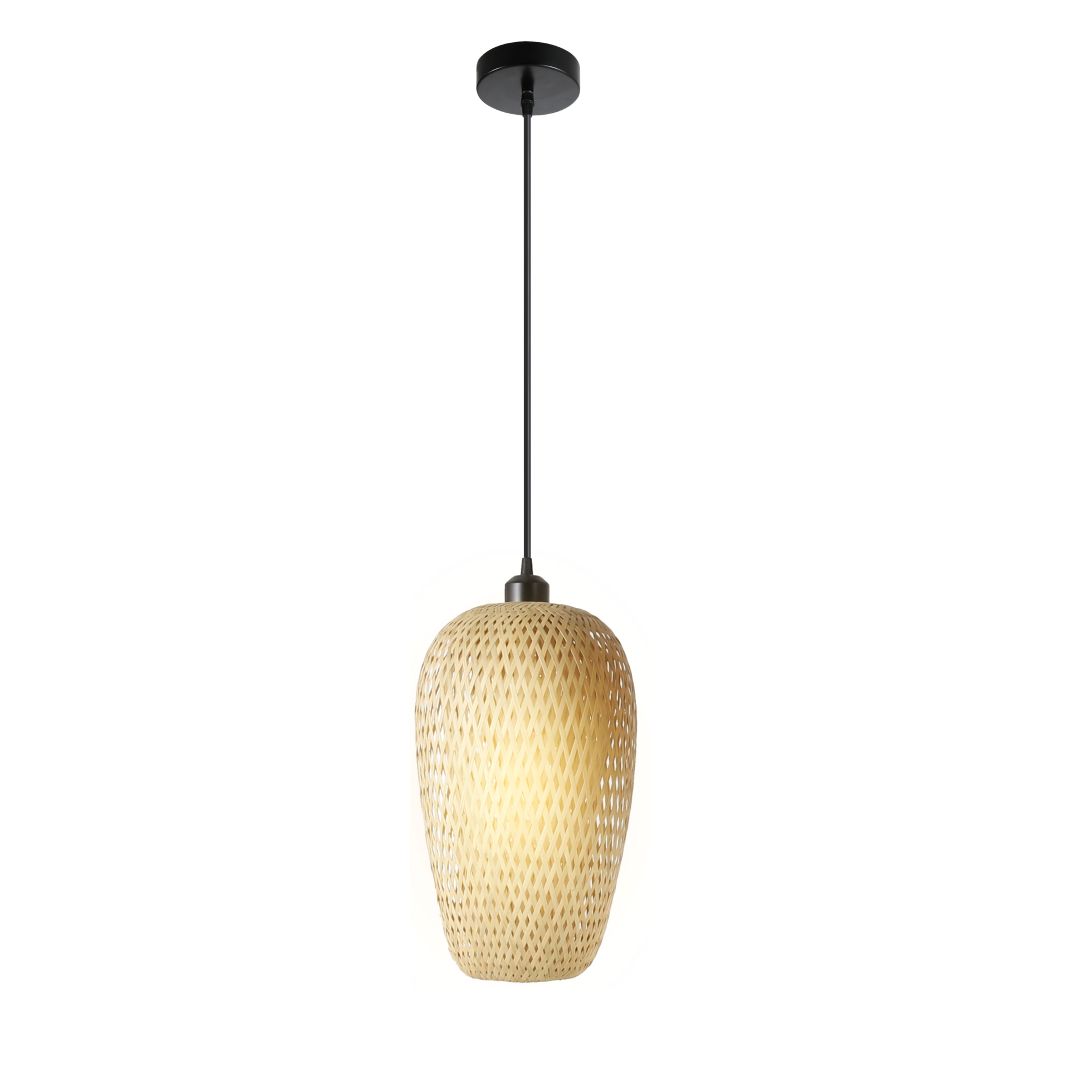 COLGANTE RATAN 1XE27 23X37CM # DI-405-WD-Z